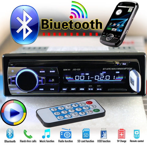 HOT 12V Bluetooth Car Stereo FM Radio