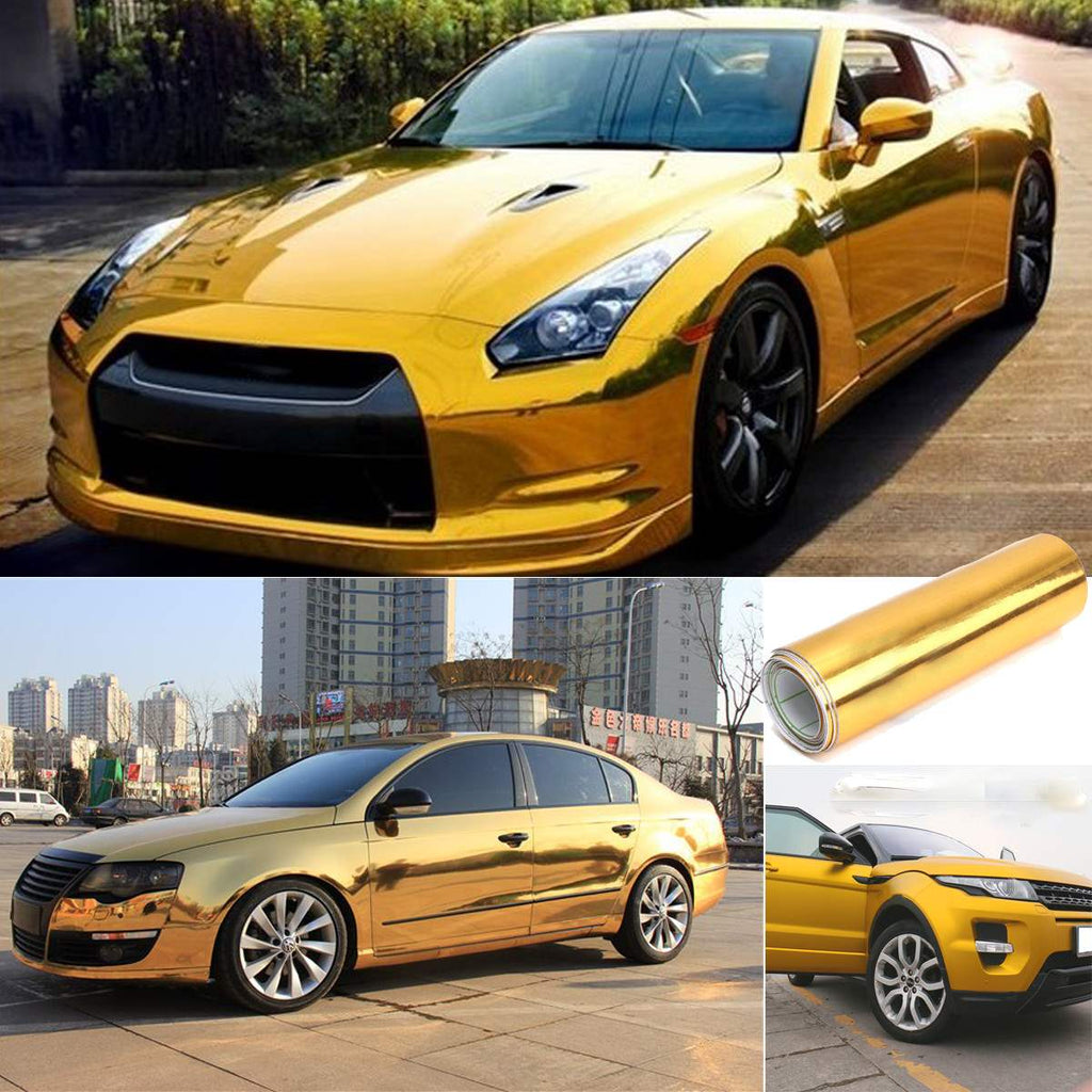 Gold Golden Chrome Mirror Vinyl Wrap Film