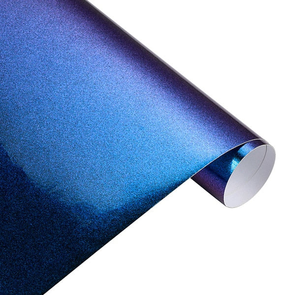 50x200cm Glossy/Matt Blue Purple Chameleon Pearl Glitter Vinyl