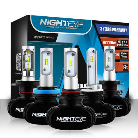 Nighteye Led H4 H7 H8 H9 H11 8000LM 50W 6500K