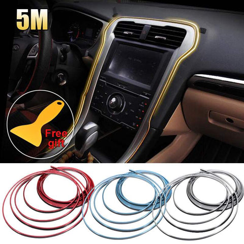 5M 4 Colors Car-styling Car Door Interior Edge Lip Strip